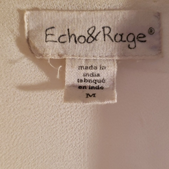 Cream sheer kimono with beautiful embroidery - Picture 2 of 7